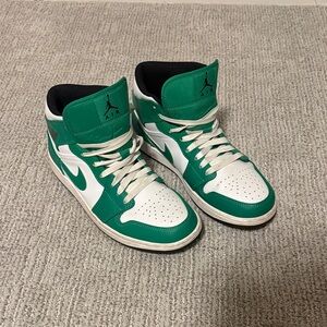 Nike Green and White Sneakers
